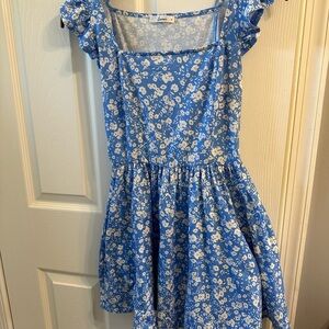 Loemes Blue Floral Dress women's small
